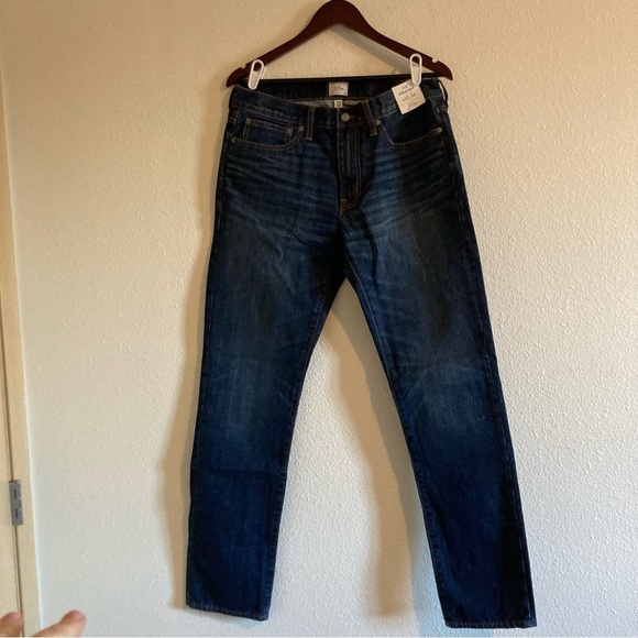 NWT J.Crew Mercantile Men's Blue 770 Stretch Straight Fit Jeans Size 32 x 34 - Picture 4 of 9